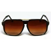 Retro Aviator Sunglasses Brown Vintage Hip Hop New - $16.44