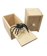 Rubber Spider Prank Box，Handcrafted Wooden Surprise Box Prank, Spider Mo... - £93.95 GBP