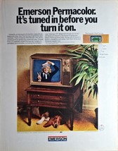 EMERSON - TELEVISION - PERMACOLOR - 1972 Vintage Print Ad - $9.86