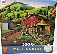 Walt Curlee 550 Piece Ceaco Puzzle Husking Corn 18 x 24 Farm - £4.26 GBP