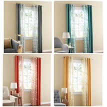 Mainstays Kingswood Gromment Window Curtain Set 27.5"x84" Each 4 Pieces 4 Colors - $22.99