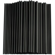 Black Straws,100 Pcs Long Disposable Plastic Drinking Straws. (0.23&#39;&#39;Dia... - £12.09 GBP