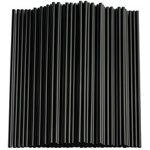 Black Straws,100 Pcs Long Disposable Plastic Drinking Straws. (0.23&#39;&#39;Dia... - £12.67 GBP