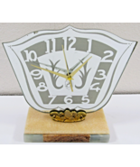 1930 French Art Deco Marble and Mirror Mantel Clock attr. to Frères - $3,072.34 MXN