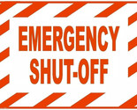 Emergency Shut Off Electrical Power Safety Sign Sticker Decal Label D209 - £1.58 GBP+