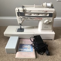 Vintage JC Penny Electric Sewing Machine With Hard Case - Model 7057 - £47.70 GBP