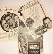 1937 Movie Print Ads Love Is News Michael Strogoff King and the Chorus G... - £6.20 GBP