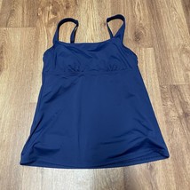 Lands End Womens Solid Navy Blue Tankini Underwire Swim Top Size 4 Stay ... - £21.72 GBP