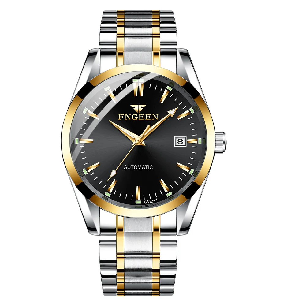 FNGEEN Mens Automatic Mechanical Watches Self Windign Male Clock Luminou... - £29.99 GBP