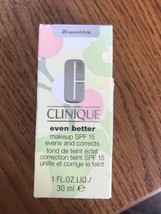 G Clinique Even Better Makeup SPF 15 Evens And Corrects 20 Sienna O/D-N ... - $45.47