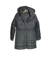 New MO-KA Mixed-Media Hooded Puffer Jacket Small Womens Gray Winter Oute... - $518.01 MXN