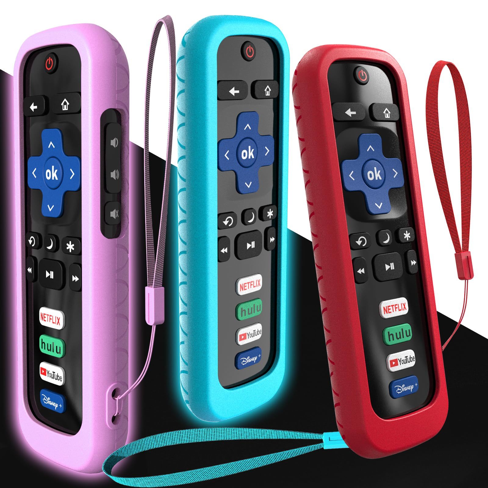3Pack Cover for Roku Stick Remote, Case Compatible with Hisense TV Controller, S