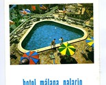 Hotel Malaga Palacio Menu Malaga Spain 1970&#39;s - $17.82