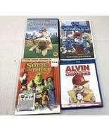 4 DVD Lot Kids Movies - Alvin &amp; Chipmunks, The Smurfs, Chestnut, Shrek t... - £6.96 GBP