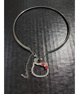 Hello Kitty Sanrio Stainless Steel Necklace Kitty Face with Rhinestones ... - €11,94 EUR