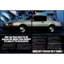 1983 Mercury Cougar XR-7 Turbo Coupe 2 Page Vintage Print Ad Satellites Wall Art - £8.20 GBP