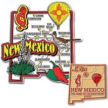 New Mexico Jumbo &amp; Small State Map Magnet Set by Classic Magnets, 2-Piece Set, C - £7.57 GBP