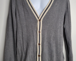Vans Off The Wall Mens Gray Long Sleeve Button Cardigan Sweater Size Medium - $24.99