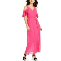 Thalia Sodi Womens Large Fuchsia Pink Cold Shoulder Mesh Dress NWT BP28 - £39.07 GBP