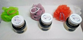 Handmade Lemon Sugar Scrub, Island Body Butter &amp; Pouf Set Of 3 Products - $13.99