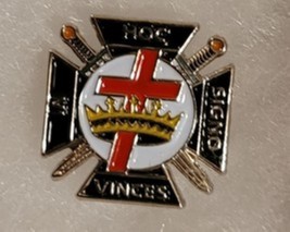 Knights Templar Crown and Cross Lapel Pin  - £7.14 GBP