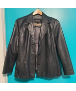 Wilson's Leather Pelle Studio Vtg Women's XXL Black Soft Leather Button Jacket - $28.04