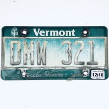 2016 United States Vermont Green Mountain Passenger License Plate DMW 321 - $336.54 MXN