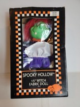 Vintage 90s Halloween Decoration Ceramic Witch Spooky Hollow Rare Deadstock 15&quot; - £38.70 GBP