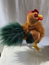 Cascade Toy Rooster Chicken Hand Puppet Plush Stuffed Head Turns Farm 13... - $37.87