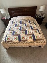 Vintage Artisan Quilt Hand Made Stitched 98”x96” Queen King Patch Work Farmlife - £234.63 GBP