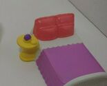 Fisher Price Sweet streets furniture piece double parent's bed &amp; table p... - $5.19