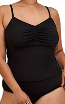 Torrid Studio Knit Black Shirred Cami Bodysuit Size M-L Torrid 00 - £15.62 GBP