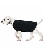 Trendy Apparel Shop Cable Knitted Dog Puppy Pet Sweater - Black - L - £19.97 GBP