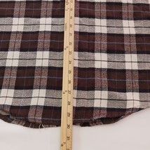 Stanley Flannel Button Shirt  Brown & White Plaid Long Sleeve - Size Men's  L image 7
