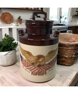 Vtg 1970s McCoy Pottery Carved Wooden Eagle 1776 Cookie Jar Americana 10... - $566.88 MXN