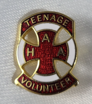 HAA TEENAGE VOLUNTEER LAPEL PIN VINTAGE RETRO WEAR RED CROSS COLLECTOR - £15.17 GBP