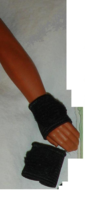 Short black fingerless gloves for Ken or GI Joe vintage accessory sports dolls - £7.85 GBP