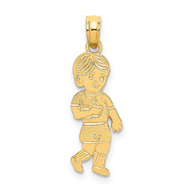 14K Little Boy Walking Charm K8934 - £97.10 GBP