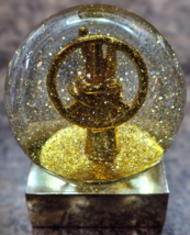 Peace Sign Gold Snow globe Paper Weight Large - £19.37 GBP
