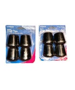 2 set Softtouch 4440795N Black Round Rubber Tip 1-1/8 Dia. Table/Chair Legs - $18.00