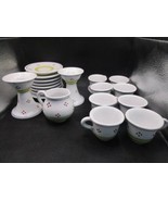 Deruta pottery Ceramic set , coffee cups saucers, candleholder, creamer ... - €122,44 EUR
