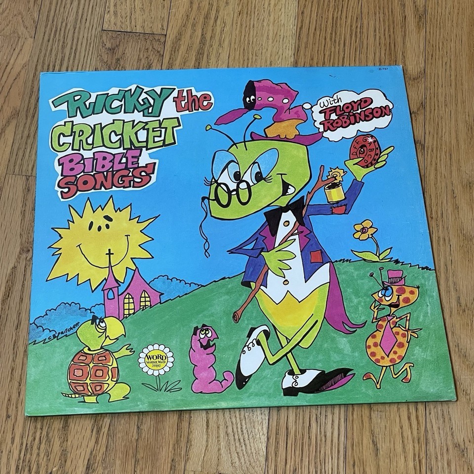 Ricky The Cricket With Floyd Robinson - Bible Songs LP 1976 Word K-737 - £10.10 GBP