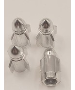 Set of Chrome Rocket Tire Valve Stem Caps For Car, Standard Fitting #27 - $118.17 MXN