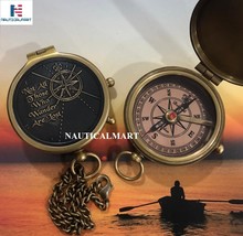 NauticalMart Not All Those Who Wander are Lost Brass Antique Dial Marine Brass C - £31.13 GBP