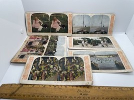 Lot of seven Vintage Stereoview cards variety of subject matter South Dakota - £9.71 GBP