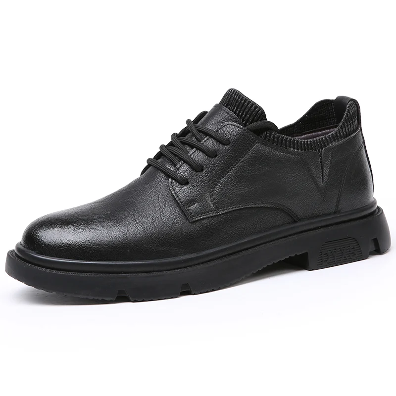Men Oxford Shoes Trendy Black Casual shoes Luxury British Style Men Boot... - £59.11 GBP