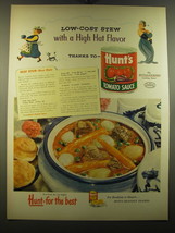 1950 Hunt&#39;s Tomato sauce Ad - recipe for Beef Stew - £14.61 GBP