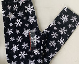NOBO No Boundaries Junior size L. Black white snowflake Christmas ankle ... - $6.92