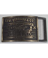 Vintage Levi&#39;s Levi Strauss &amp; Co Antiqued Brass Metal Belt Buckle Made i... - $349.86 MXN