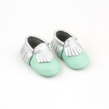 Starbie baby Moccasins Mint Green baby shoes toddler moccasin infant girls boy - £9.59 GBP